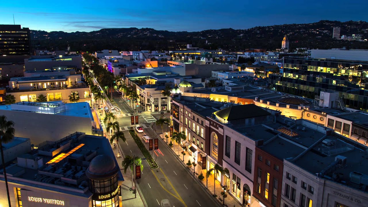 Beverly Hills skyline at night