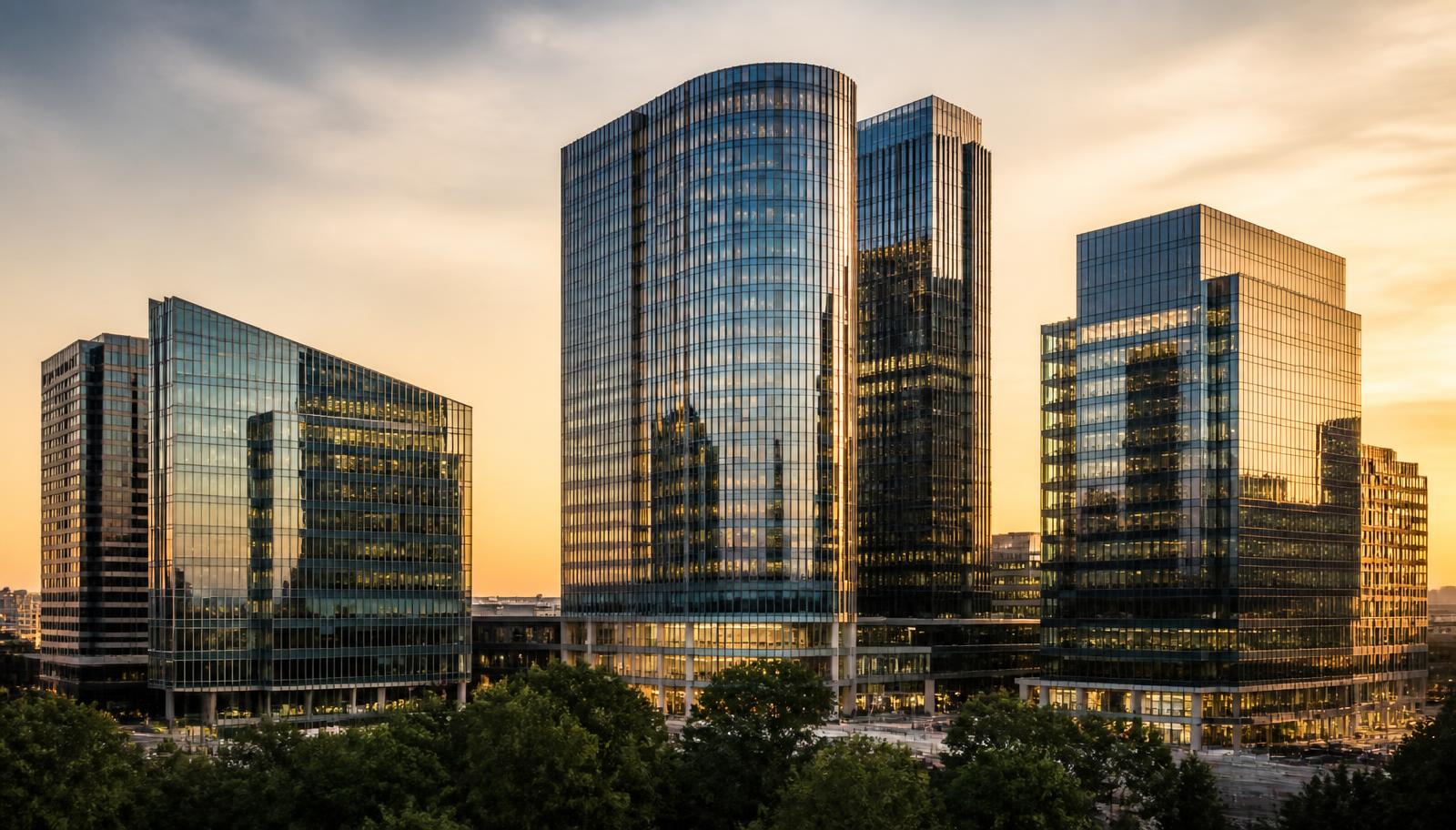 Commercial real estate skyline