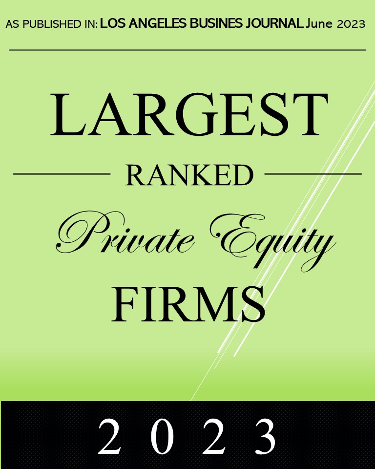 Los Angeles Business Journal Largest Ranked Private Equity Firms 2023 tombstone