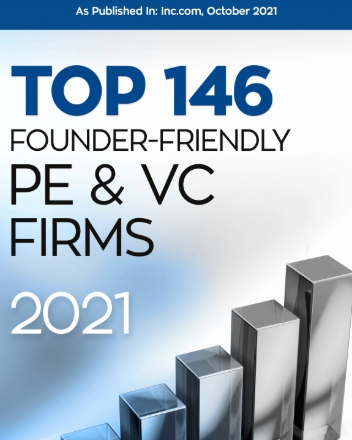 Inc.com Top 146 Founder-Friendly PE & VC Firms 2021 tombstone