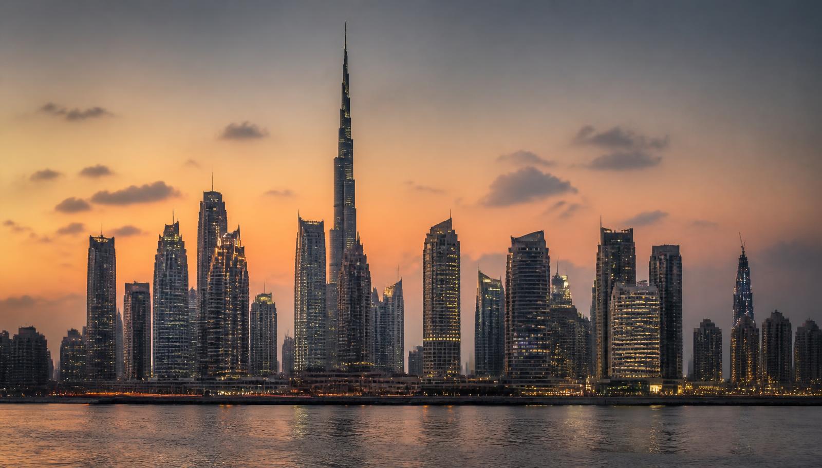 Middle East financial district skyline